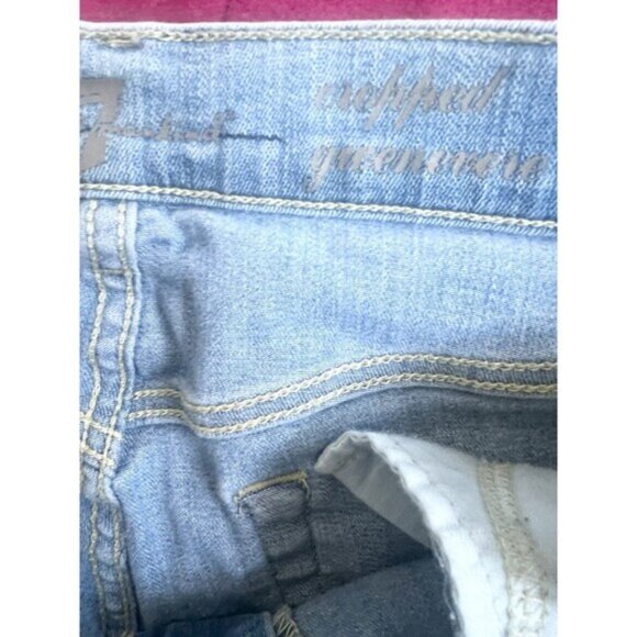 7 For All Mankind Gwenevere Low Rise Skinny Jeans For Women’s Size 29 Blue Denim - Picture 8 of 9